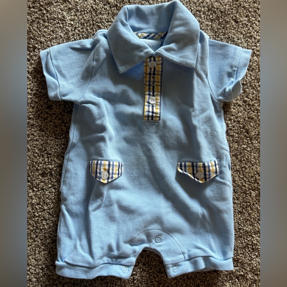 Bella bliss baby boy polo romper